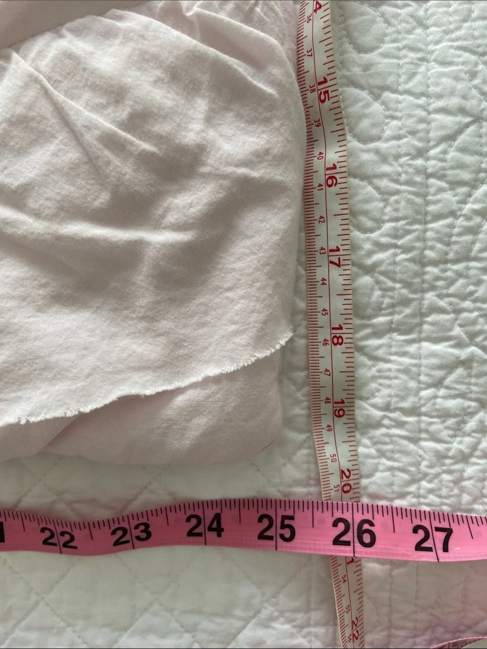 LoveShackFancy Pottery Barn Pale Pink Ruffle Bow Pillowcases Shams (Pair)